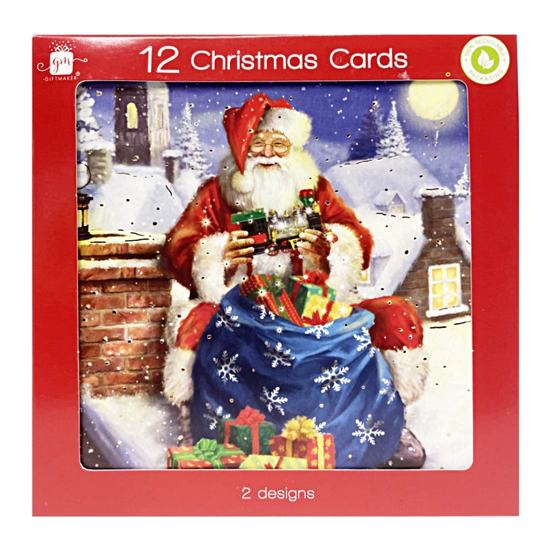 GIFTMAKER Christmas Card Mini Square Cards - 12 pcs - Image 3