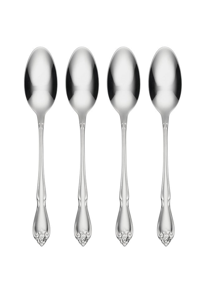Oneida B552004C True Rose Everyday Flatware Dinner Spoons, Set Of 4, 6.75" L x 1.6" W - Image 1