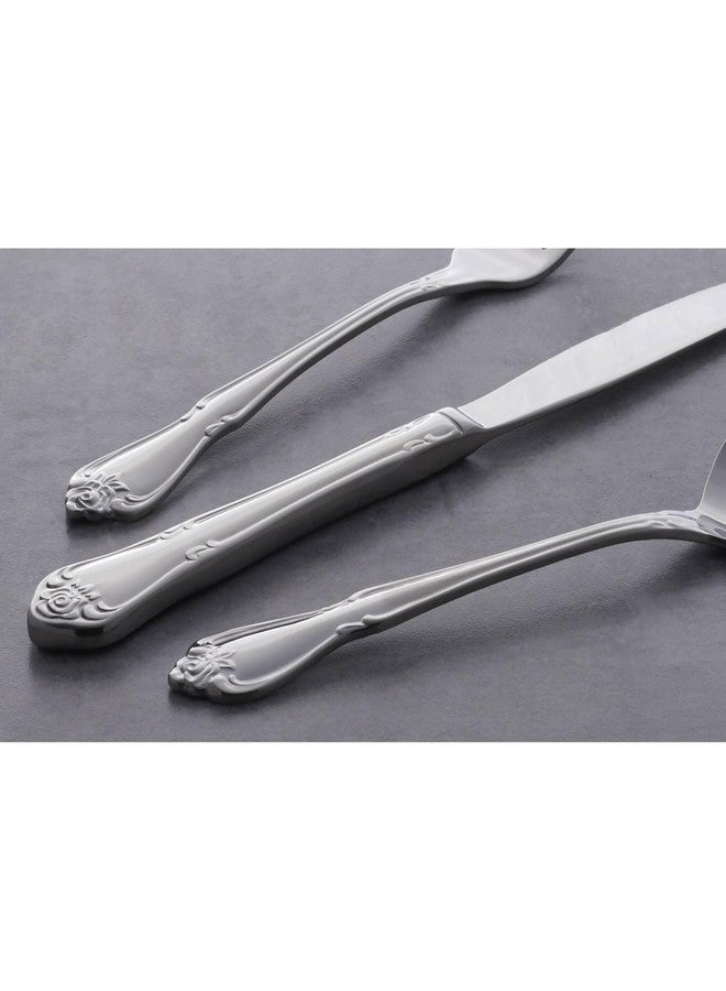 Oneida B552004C True Rose Everyday Flatware Dinner Spoons, Set Of 4, 6.75" L x 1.6" W - Image 5