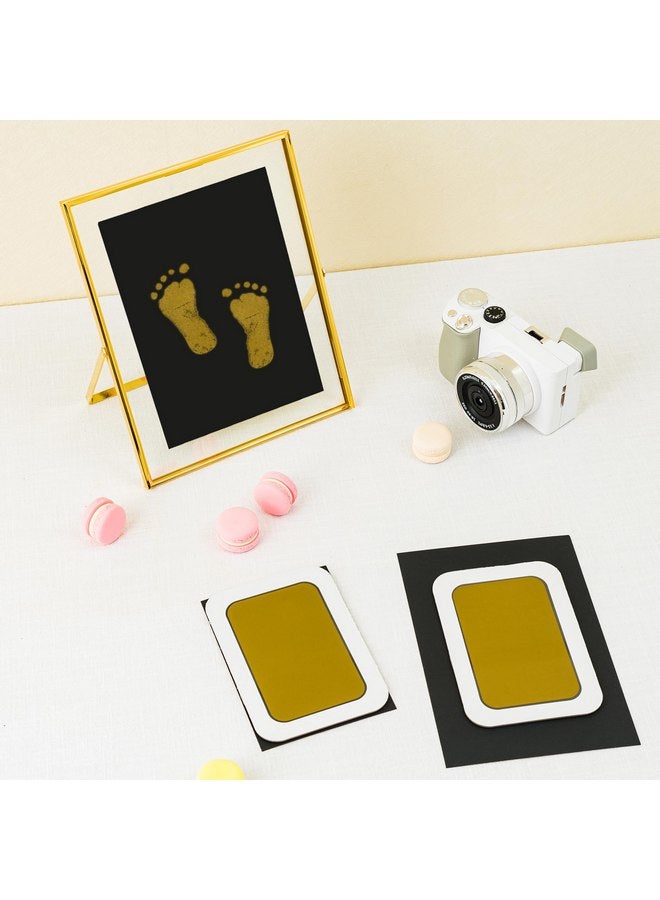 Calculs Calculs Baby Keepsake Frames with Ink Pad for Baby's First Year - Memory Makers Baby Shower Gold Floating Picture Frame Gift For Print Hand & Footprint Table Décor - Image 3