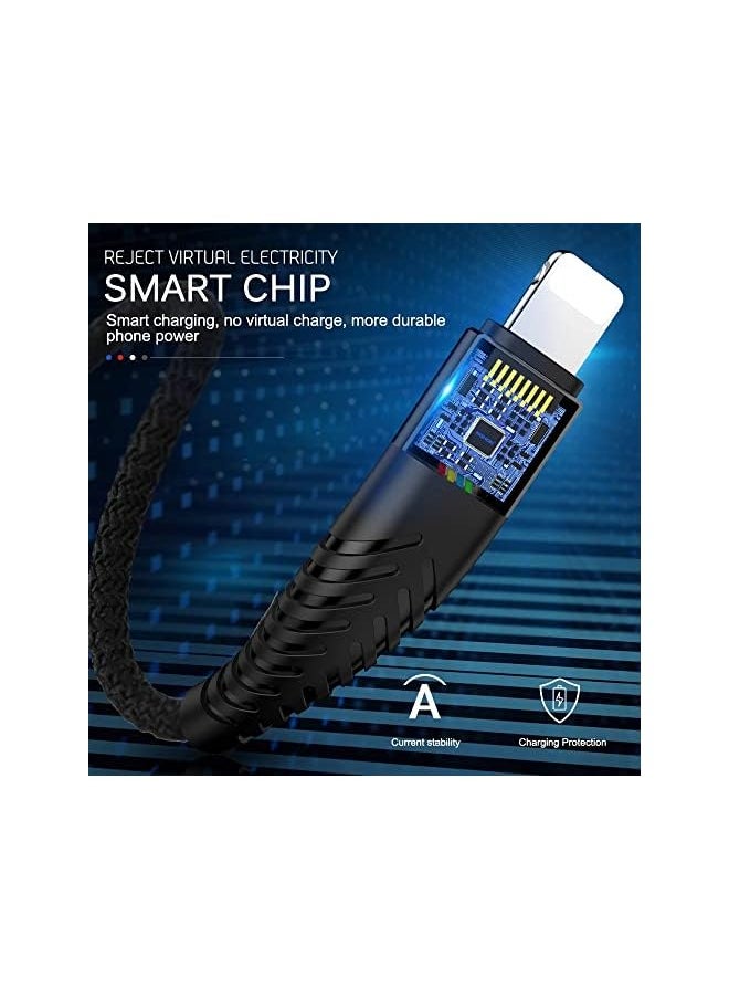 LINJIE - 1m 2m 3m USB Cable Charger For iPhone Cable, Data Cable, Compatible with Smartphone, Tablet, iPhone iPad iPod and Other Devices Fast Charging Cord Phone Data Long Wire (3M, Blue) - Image 1