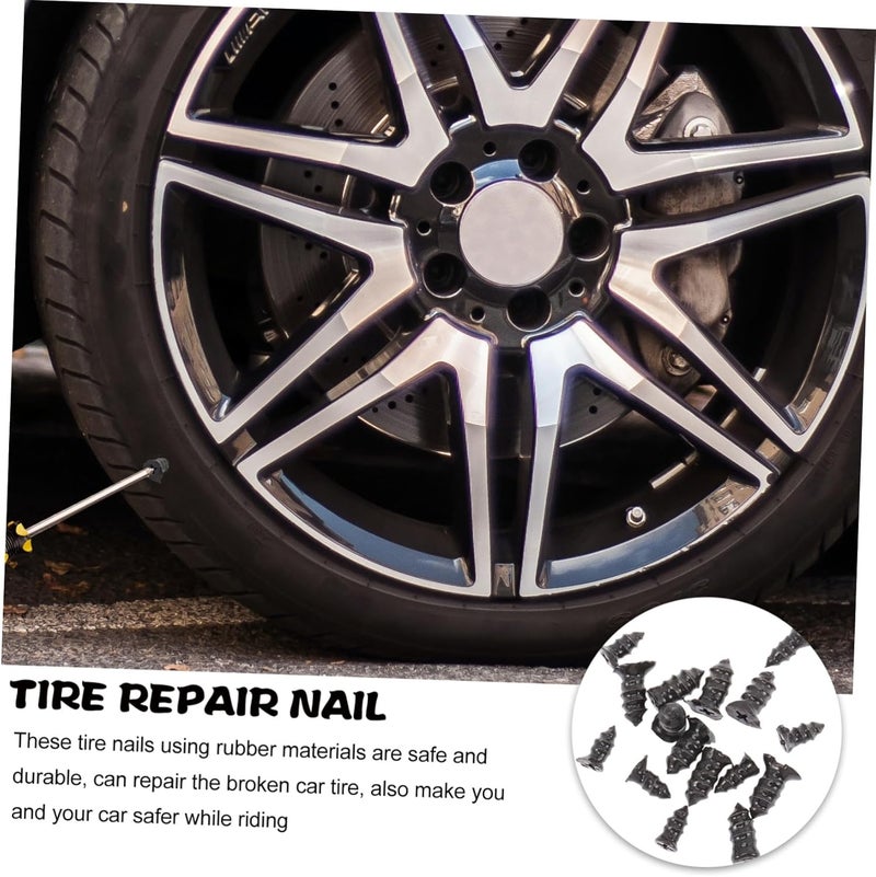 Tire Repair Nails Kit 32 Pcs Vacuum Tire Repair Tools for Cars Motorcycles and E-Bikes No-Remove Rubber Puncture - Image 3