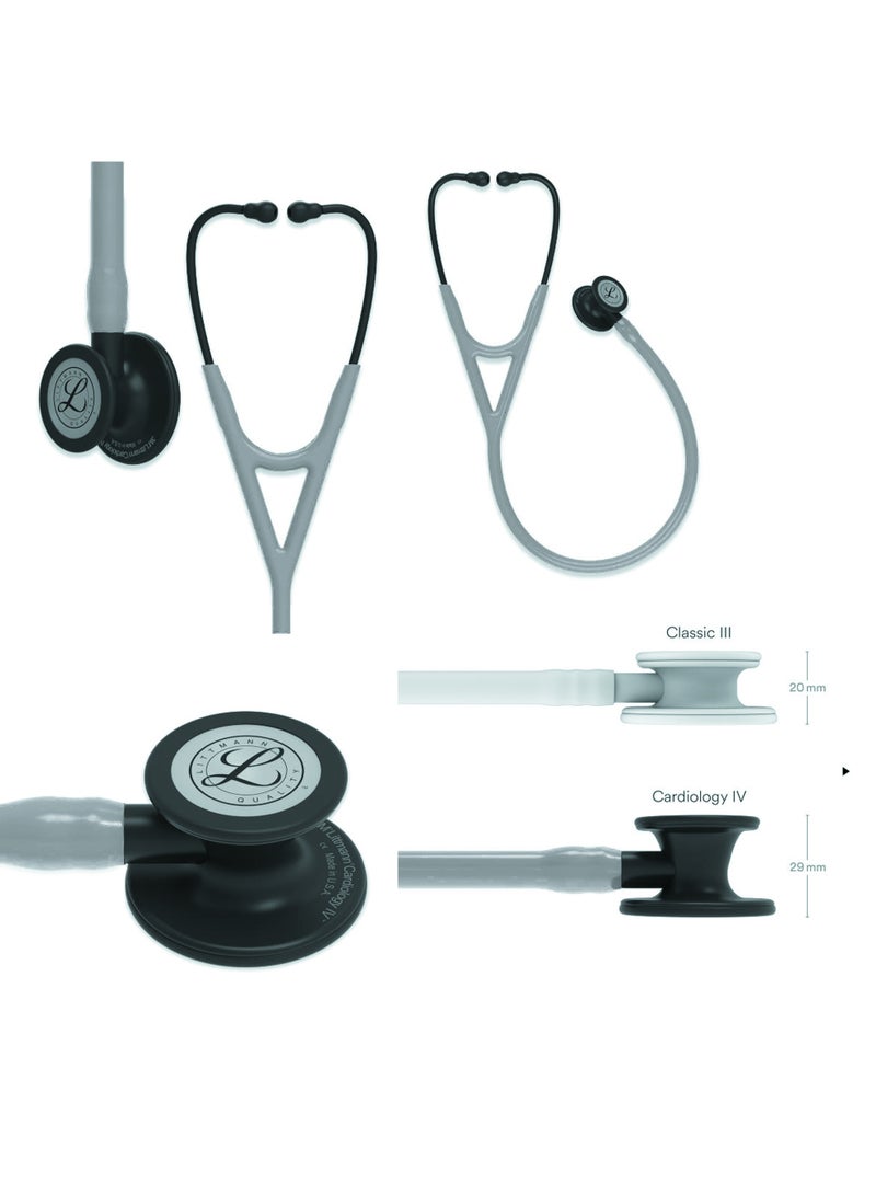3M Littmann 3M™ Littmann® Cardiology IV™ Diagnostic Stethoscope, 69 cm (Grey 6167) - Image 2