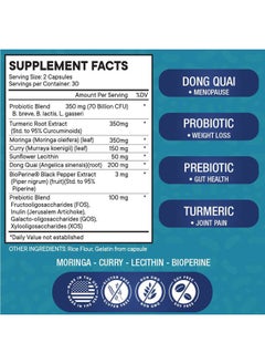 New Age Pro Optimize Probiotics for Women, Menopause, 70 Billion CFU, Digestive Health - Relief for Bloating, Hot Flashes, Joint Support, Night Sweats - Gut Health & Metabolism - Dong Quai (120 (Pack of 2))  - Image 2