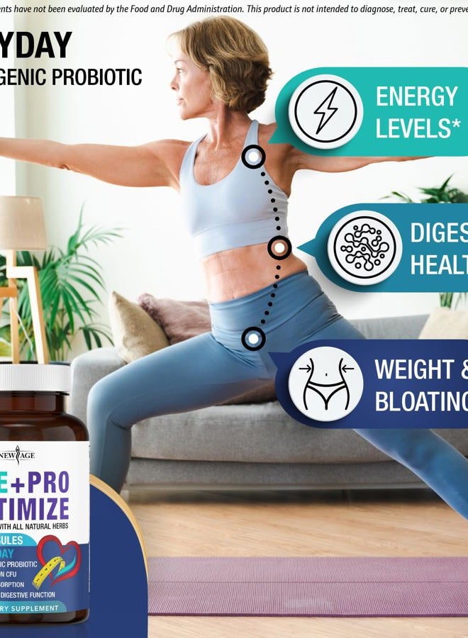 New Age Pro Optimize Probiotics for Women, Menopause, 70 Billion CFU, Digestive Health - Relief for Bloating, Hot Flashes, Joint Support, Night Sweats - Gut Health & Metabolism - Dong Quai (120 (Pack of 2)) - Image 3