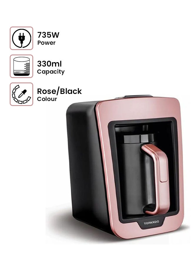 Turkish Coffee Maker 330 ml 735 W TCME-100 RS Rose /Black