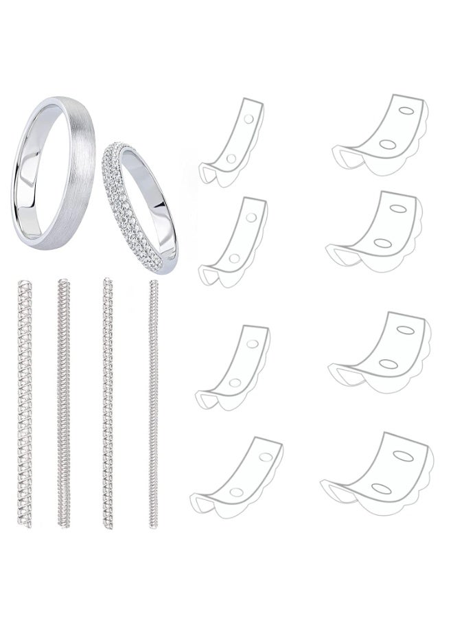 Bukela Ring Adjuster for Loose Rings, Ring Size Adjuster 12 Pcs Invisible Ring Size Adjuster for Loose Rings with 8 Sizes, Ring Adjuster Fit Any Rings Guard Spacer, Ring Size Reducer Spacer Ring Guard - Image 1