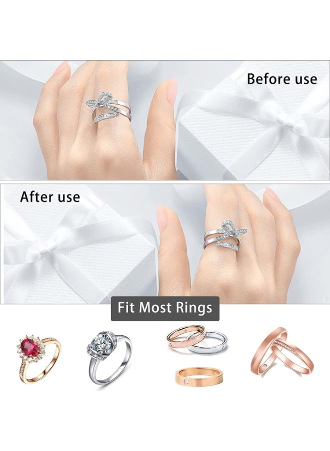 Bukela Ring Adjuster for Loose Rings, Ring Size Adjuster 12 Pcs Invisible Ring Size Adjuster for Loose Rings with 8 Sizes, Ring Adjuster Fit Any Rings Guard Spacer, Ring Size Reducer Spacer Ring Guard - Image 3