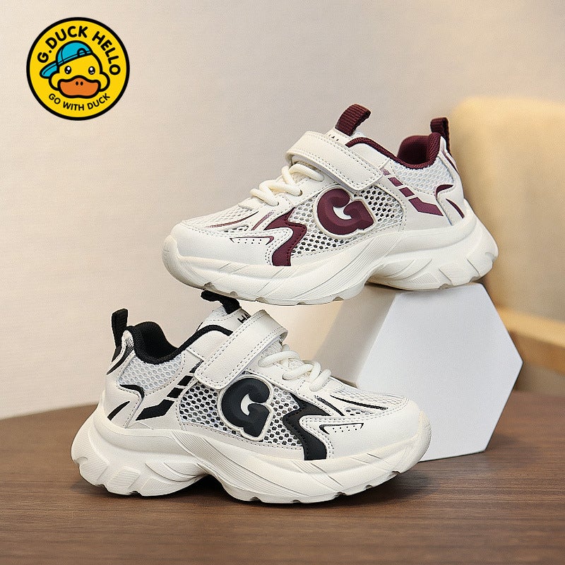 Little Yellow Duck Brand Children'S Shoes Boys' Shoes 2025 Spring Style Children'S Running Shoes Girls' Sports Shoes Mesh Girls' Shoes - Image 2