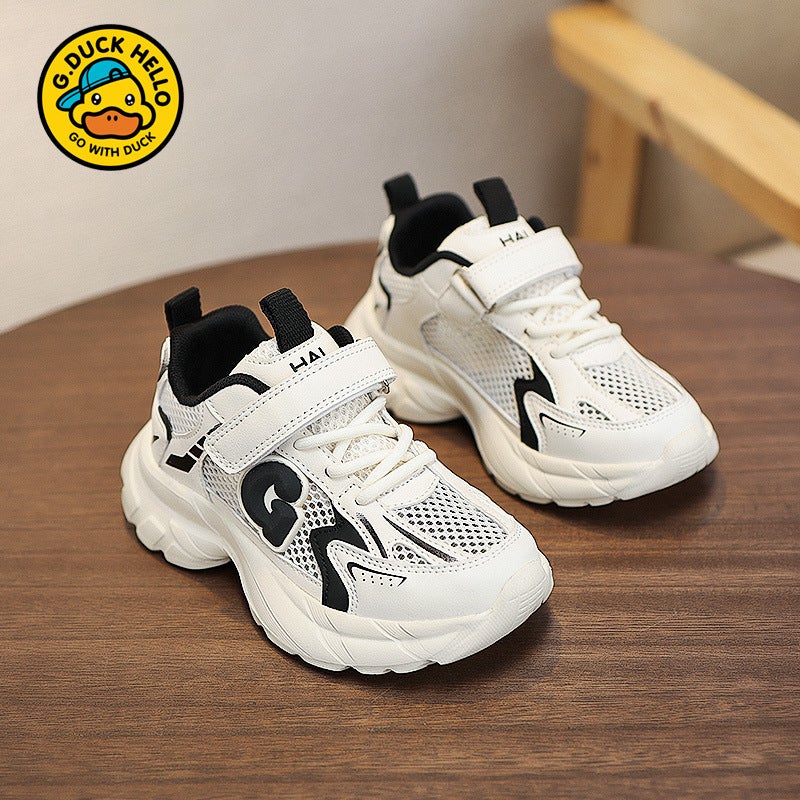 Little Yellow Duck Brand Children'S Shoes Boys' Shoes 2025 Spring Style Children'S Running Shoes Girls' Sports Shoes Mesh Girls' Shoes - Image 4