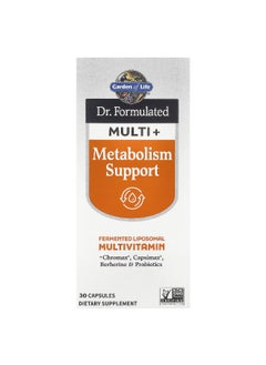 Garden of Life Garden of Life, Dr. Formulated Multi+, Metabolism Support, 30 Capsules  - Image 1