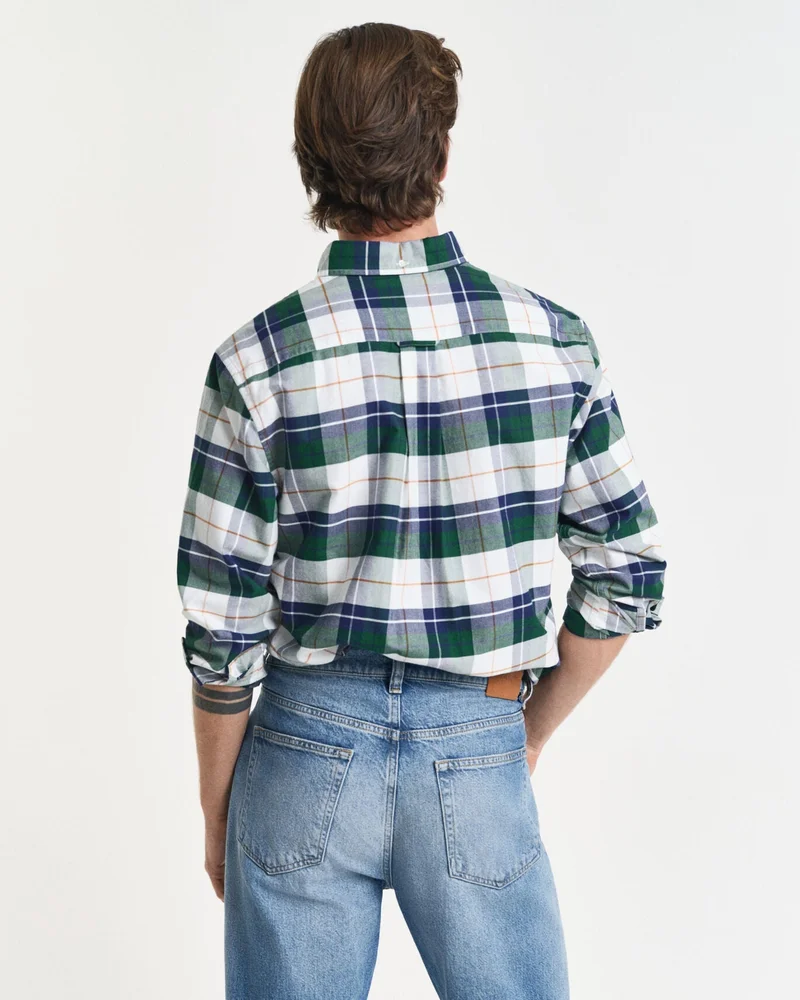 GANT Regular Fit Checked  Classic Short Sleeve  Oxford Shirt