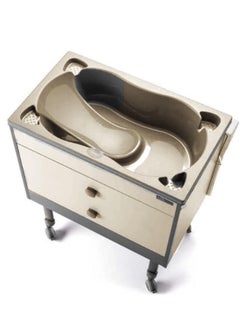 cam 2 In 1 Growi Baby Bath Changing Station With Cabinet From 0 To 11 Kg, Up To 14 Years Of Age, Couch And Table - Beige  - Image 2