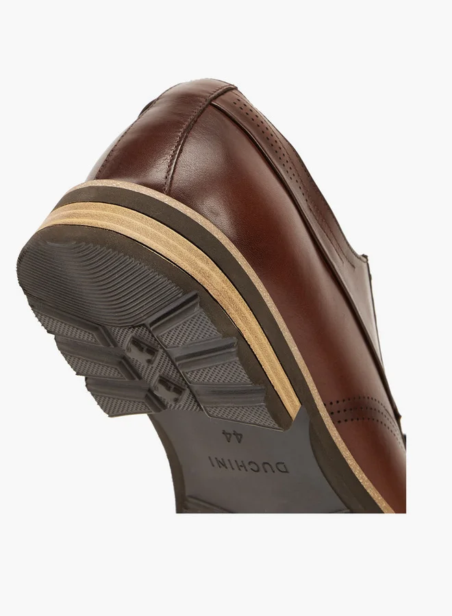 DUCHINI Men's Solid Lace-Up Derby Shoes