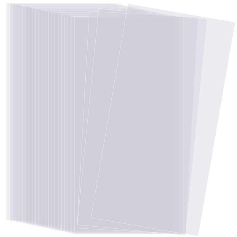 ZEONHAK 25 Pack 6 Mil Clear Mylar Sheet12 x 24 Inch Plastic Blank Stencil Stencil Template Material for Making Your Own Stencils