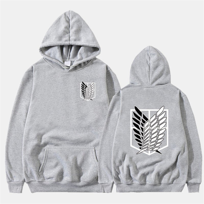 Anime Hooded Sweater Men'S And Women'S Sweatshirts Attack Giant Series Investigation Corps Same Cosplay Men'S Wear - Image 1
