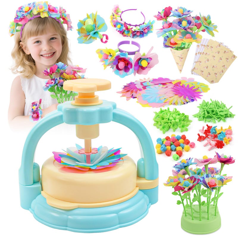 Gili Flower Craft Kit for Kids Ages 4-8 - DIY Fabric Bouquet Toy for Girls and Boys - No Glue Reusable STEM Gift - Make 32+ Flowers - Birthday Arts & Crafts Activity - Image 1