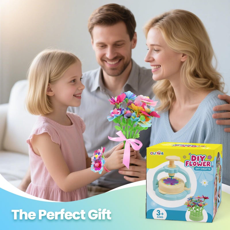 Gili Flower Craft Kit for Kids Ages 4-8 - DIY Fabric Bouquet Toy for Girls and Boys - No Glue Reusable STEM Gift - Make 32+ Flowers - Birthday Arts & Crafts Activity - Image 4