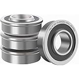 Xike XiKe 4 Pack ID 3/4" x OD 1-3/8" Lawn Mower Wheel Flanged Bearing Replacement for JD AM118315, AM127304, Toro 110513, - Image 1