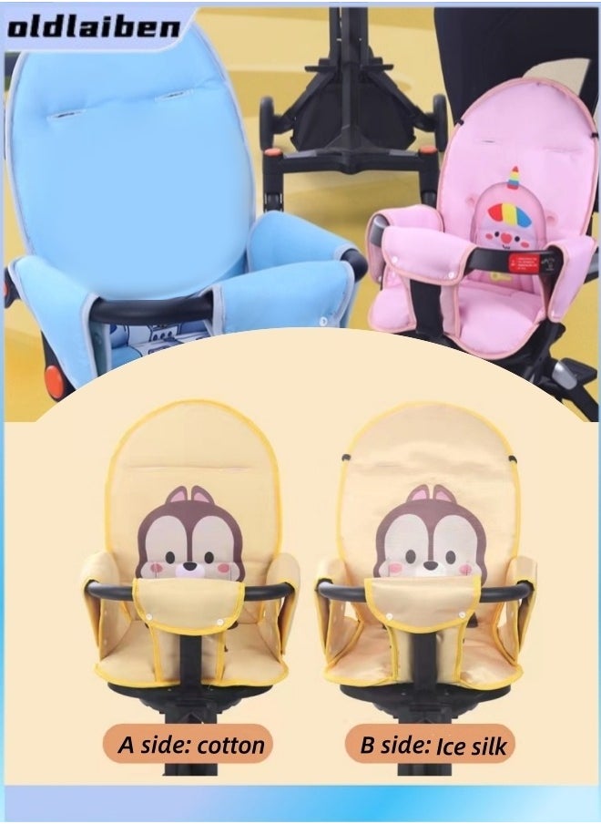 oldlaiben Stroller Cushion,Baby Body Supports For Baby Newborn Infants,Extra Soft Stroller Cushion Pads Car Seat Insert,Breathable & Adjustable Seat Cushion,Suitable For All Seasons, Two-Speed Adjustment(Yellow)  - Image 1