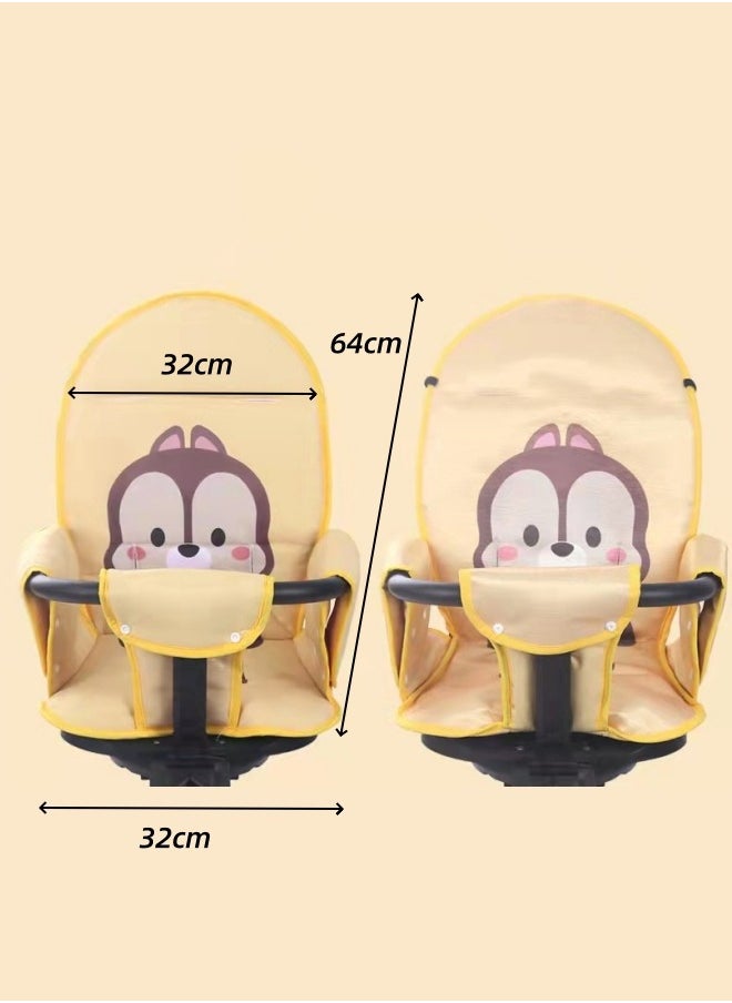 oldlaiben Stroller Cushion,Baby Body Supports For Baby Newborn Infants,Extra Soft Stroller Cushion Pads Car Seat Insert,Breathable & Adjustable Seat Cushion,Suitable For All Seasons, Two-Speed Adjustment(Yellow)  - Image 2