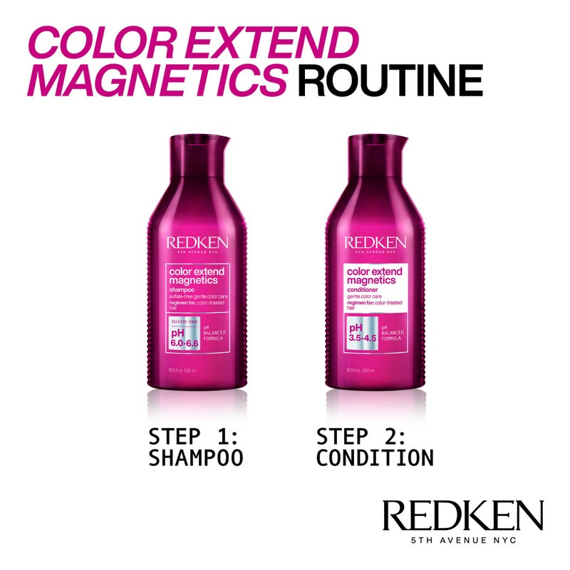 Redken Color Extend Magnetics Conditioner For Color-Treated Hair - Protects Color & Adds Shine, With Amino Acid, Sulfate-Free Conditioner - Image 4