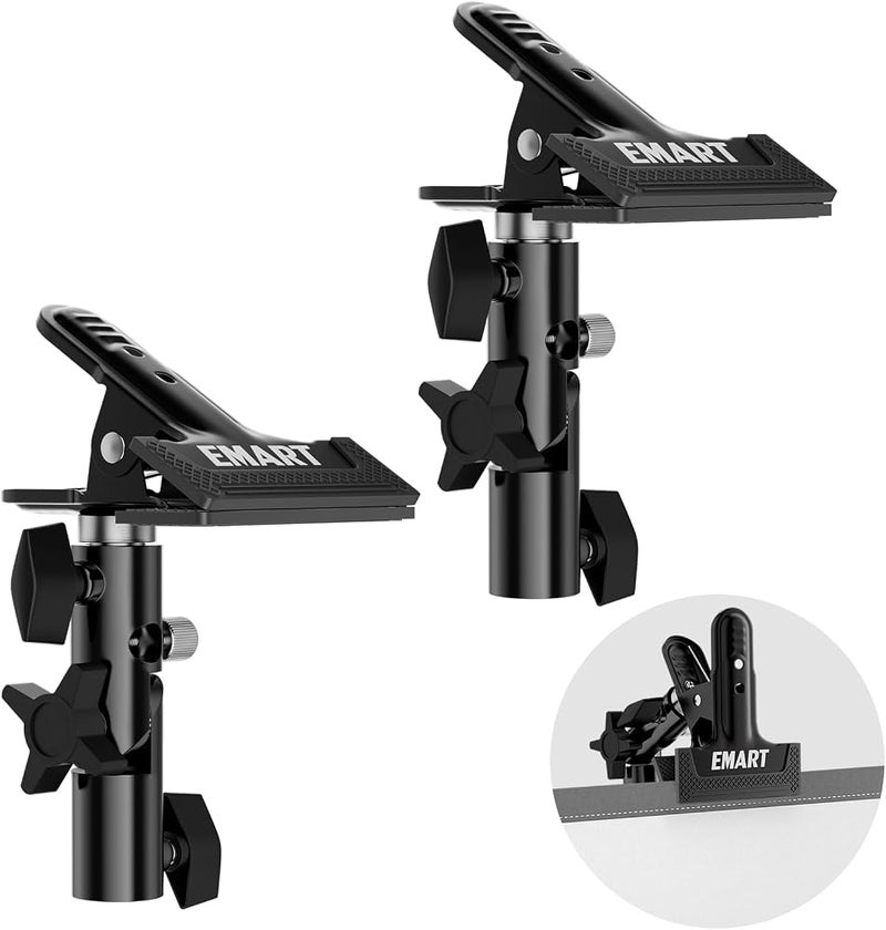 EMART Photography Reflector Holder 2pcs, Heavy Duty Metal Light Stand Clamp - Image 1