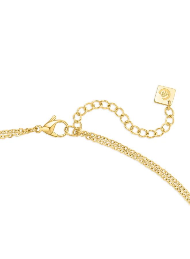 شيروتي 1881 Gabriella Gold Plated Big Necklace with Crystals