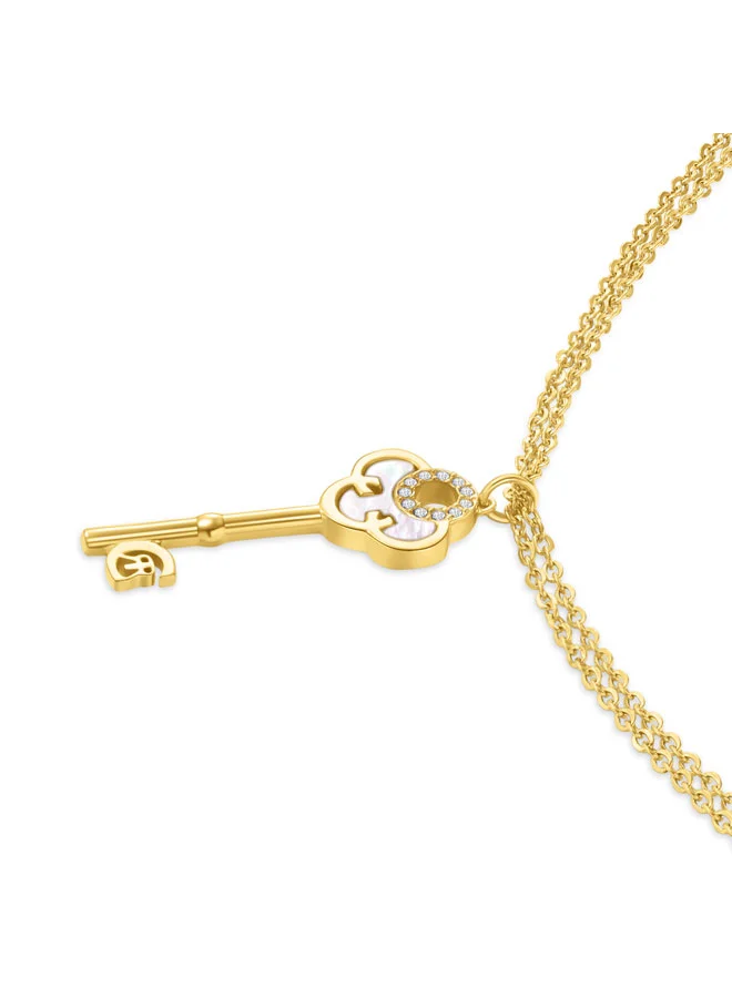 شيروتي 1881 Gabriella Gold Plated Big Necklace with Crystals