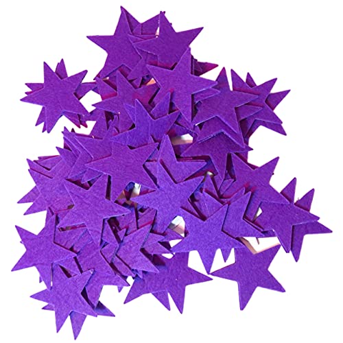 Playfully Ever After 1.5 Inch Felt Star Stickers (Purple) - Image 1