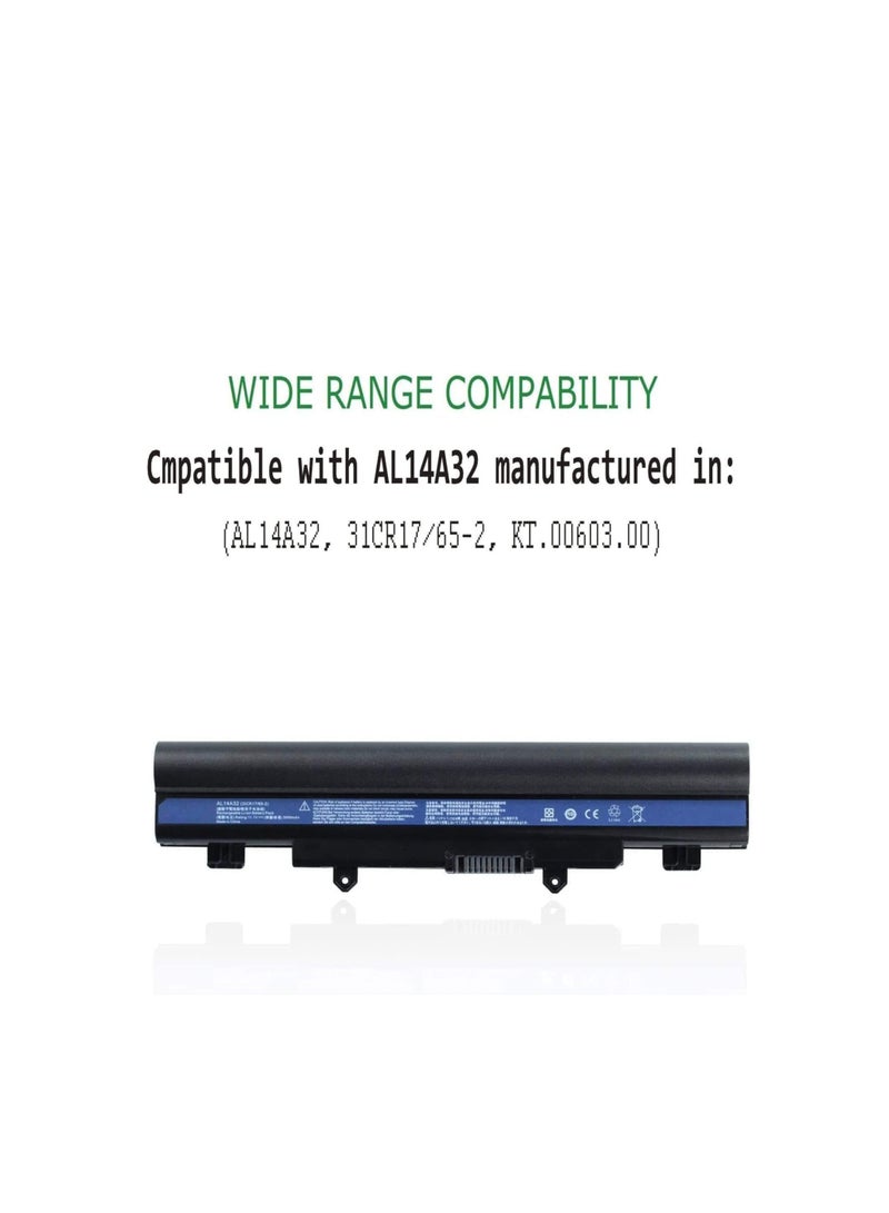 Terabyte AL14A32 Laptop Battery Replacement for Acer Aspire E1-571 E5-571 E5-411 E5-421 E5-511 E5-521 V3-472 V3-572 E14 E15 Touch Extensa 2509 2510 - Image 4