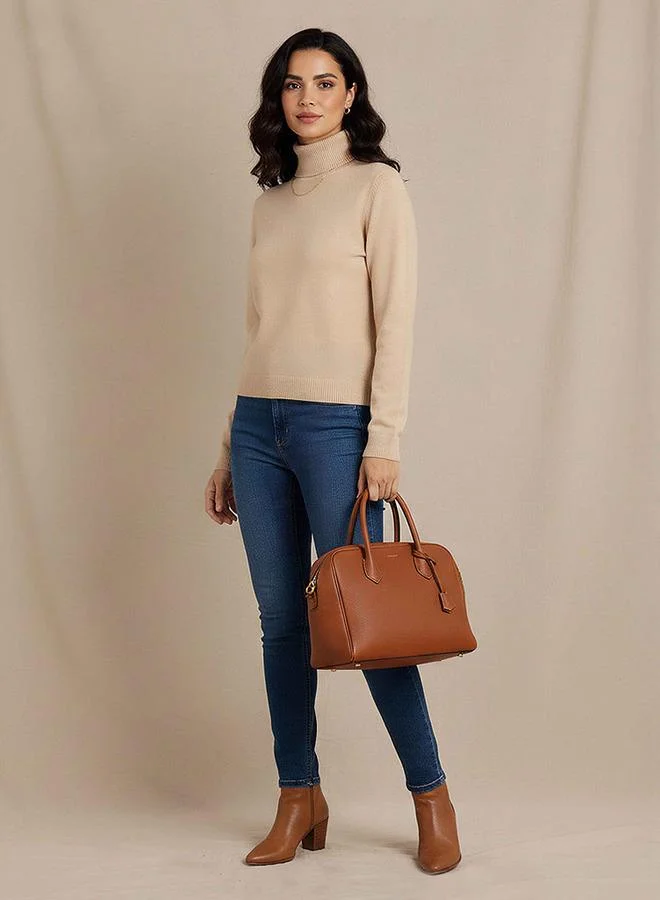 2Xtremz 2Xtremz Textured High Neck Tricot Sweater