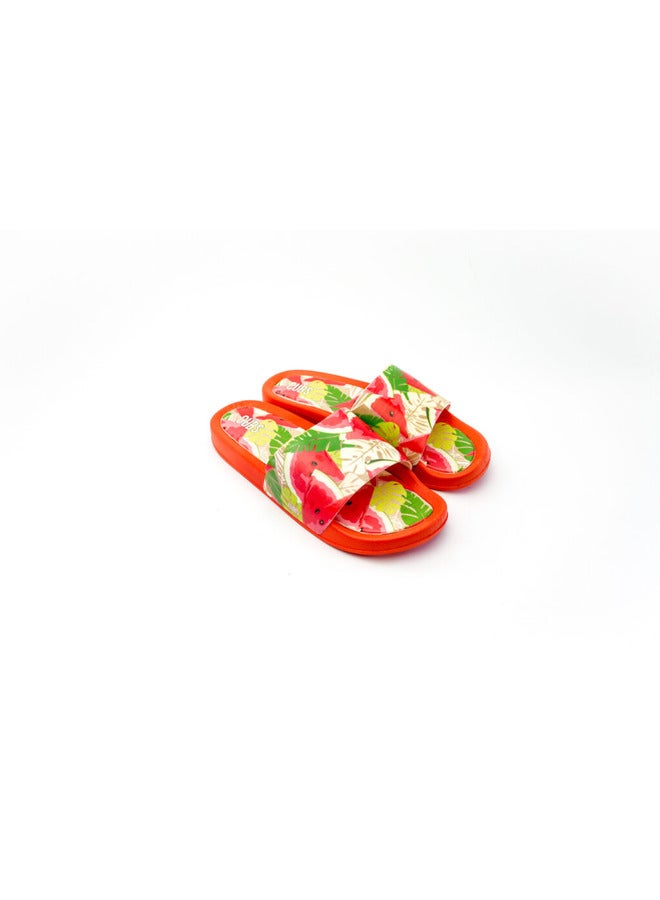 CUBS Watermelon Print Everyday Wear Eco-Friendly Pvc Slides For Kids Lightweight Easy To Wash And Anti-Slip Soles - Image 1