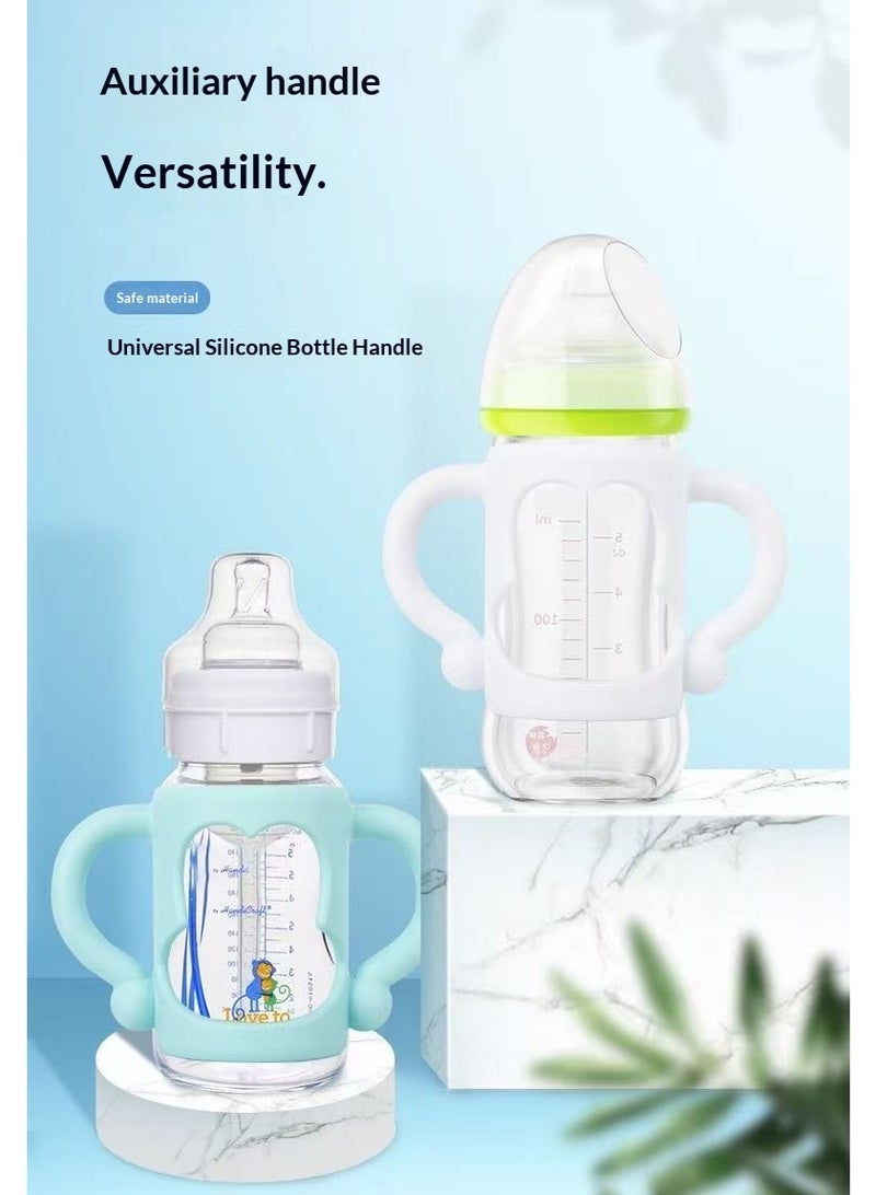 3PCS Universal Silicone Baby Bottle Handle – Soft Anti-Slip Holder, Fits 5cm+ Standard Neck Bottles , Multi-Function Bottle Grip for Infants & Toddlers - Image 5
