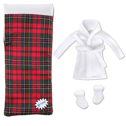 E-TING ETING Santa Clothing Bathrobe Christmas Accessories for elf Doll White Bathrobe with Sleeping Bag - Image 1