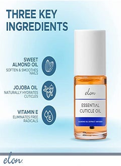 Elon Nail Kit For Healthy Nails Nail Care Kit Includes Nail Conditioner, Cuticle Oil For Nails & Nail File Set Manicure Set For Nail Strengthening And Moisturizing Of Damaged Nails And Cuticles  - Image 5