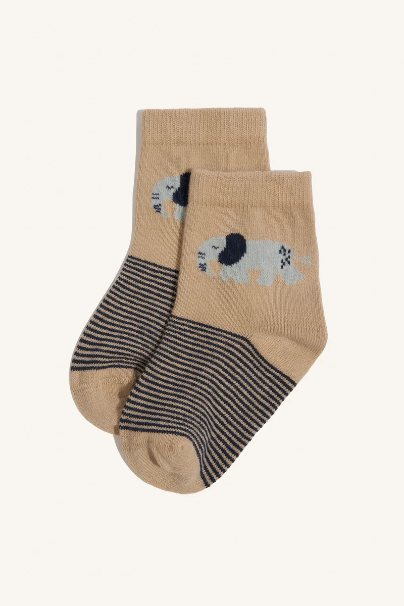 ديفاكتو Baby Boy Printed 3 piece Short Socks