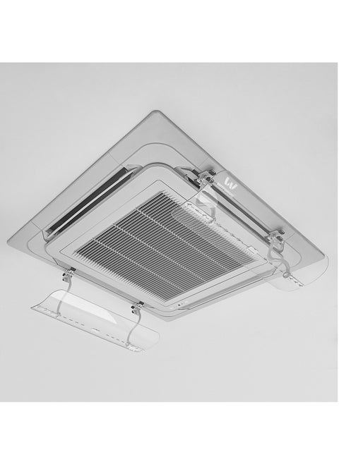 Witforms / Cassette - Adjustable AC air Deflector Suitable for Cassette air conditioner's outlets. Enhance Cooling and Heating Circulation, Transparent