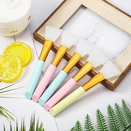 FOK Soft Silicone Facial Applicator Hairless Silicone Brush Facial Mask Mud Mask Brush-13.9 x 3.2 x 1.5 cms - Multicolor - Image 5