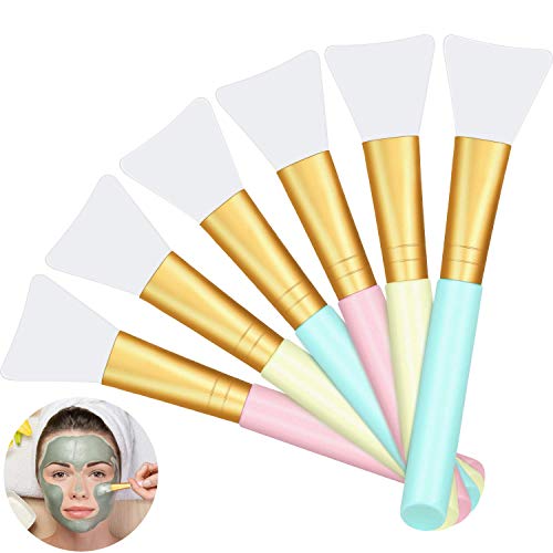 FOK Soft Silicone Facial Applicator Hairless Silicone Brush Facial Mask Mud Mask Brush-13.9 x 3.2 x 1.5 cms - Multicolor - Image 2