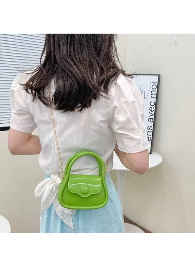 Generic Fashion Mini Crossbody Purse Shoulder Bag With Chain Strap Green Color  - Image 1