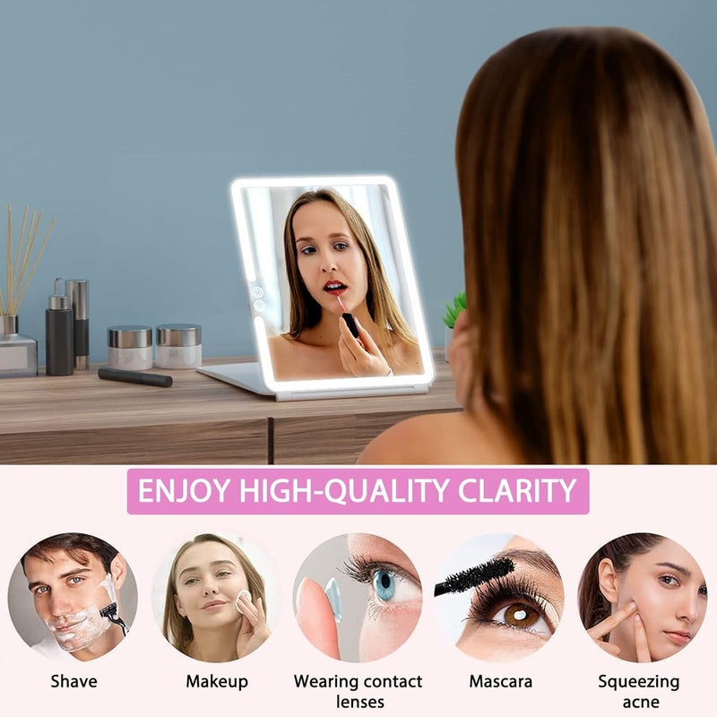WEILY LED Makeup Mirror with 72 Lights, Dimmable Touch Screen, 3 Color Lighting, Gift for Women - Image 4