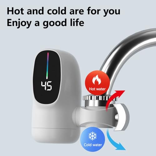 Elevea 𝟏𝟓 𝐘𝐞𝐚𝐫𝐬 𝐆𝐮𝐚𝐫𝐚𝐧𝐭𝐞𝐞, smart instant electric heating faucet for kitchen and bathroom, energy efficient hot water tap, elegant compact, Ideal for Kitchen - Image 3