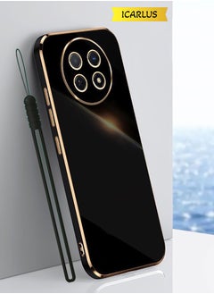 ICARLUS For Honor X9c 5G Case Glossy Electroplating TPU Protective Cover Gold-Black  - Image 1