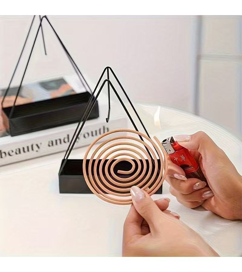 Set Of 2 Sturdy Plastic Mosquito Coil Holders Indoor Outdoor Incense Burner - Image 1