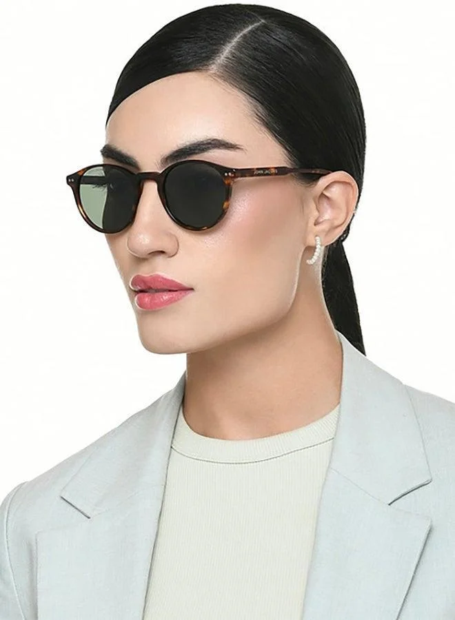 جون جاكوبس نظارات شمسية جون جاكوبس - بإطار مربع كامل فضي بتدرج أخضر