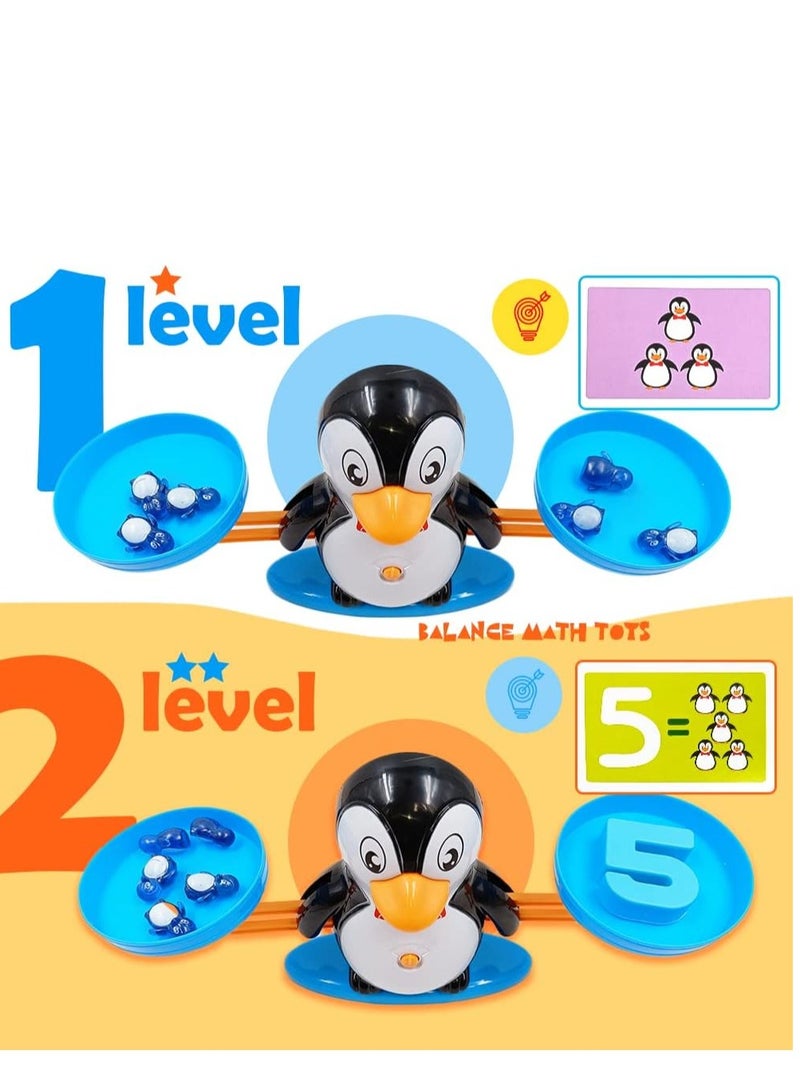 KOKOBOX Math Games Libra Game Girl Child 3 4 5 Years Educational Toy for Children Digital Addition and Subtraction Scales for Children Girls Child – Penguin  - Image 2