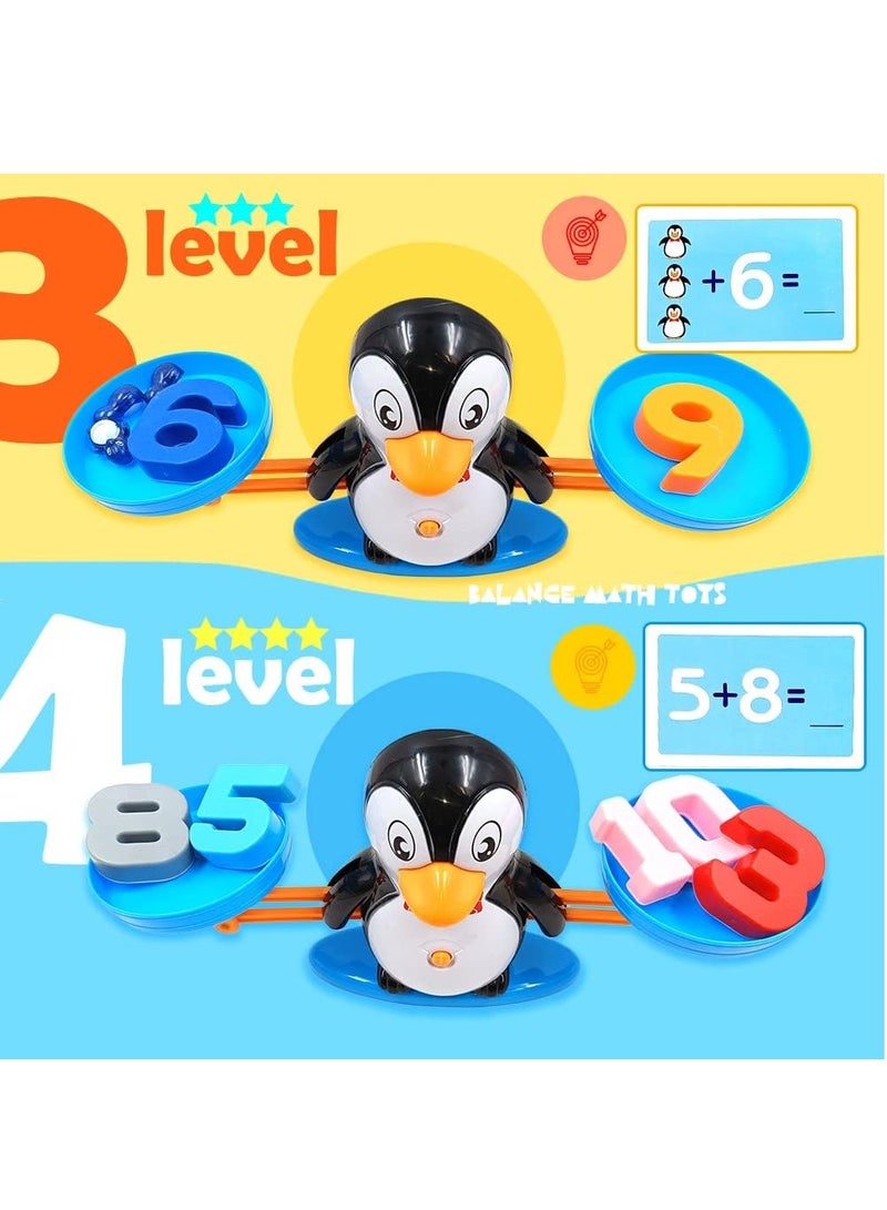 KOKOBOX Math Games Libra Game Girl Child 3 4 5 Years Educational Toy for Children Digital Addition and Subtraction Scales for Children Girls Child – Penguin  - Image 3