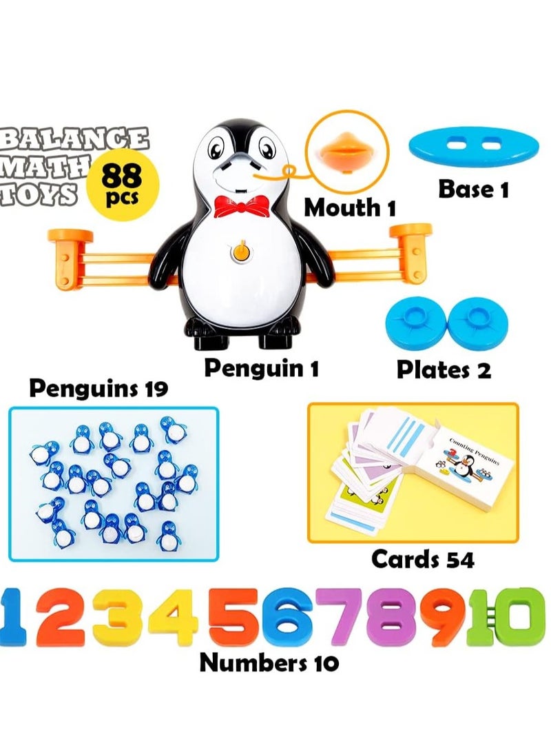 KOKOBOX Math Games Libra Game Girl Child 3 4 5 Years Educational Toy for Children Digital Addition and Subtraction Scales for Children Girls Child – Penguin  - Image 4