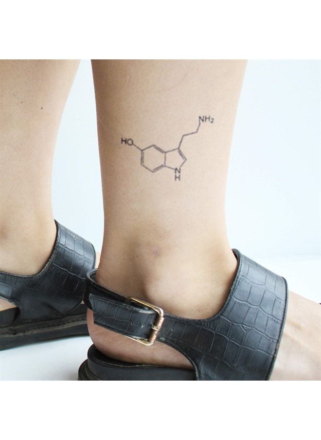 inkbox Inkbox Temporary Tattoos, Semi-Permanent Tattoo, One Premium Easy Long Lasting, Water-Resistant Temp Tattoo with For Now Ink - Lasts 1-2 Weeks, Chemistry Tattoo, 3 x 3 in, Serotonin  - Image 3
